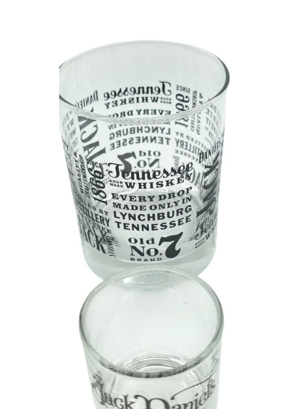 Jack Daniels Glass Set Of 6 With 4 Shot Glasses & 2 Whiskey Glasses